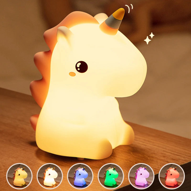 Unicorn Silicone Night Light Rechargeable