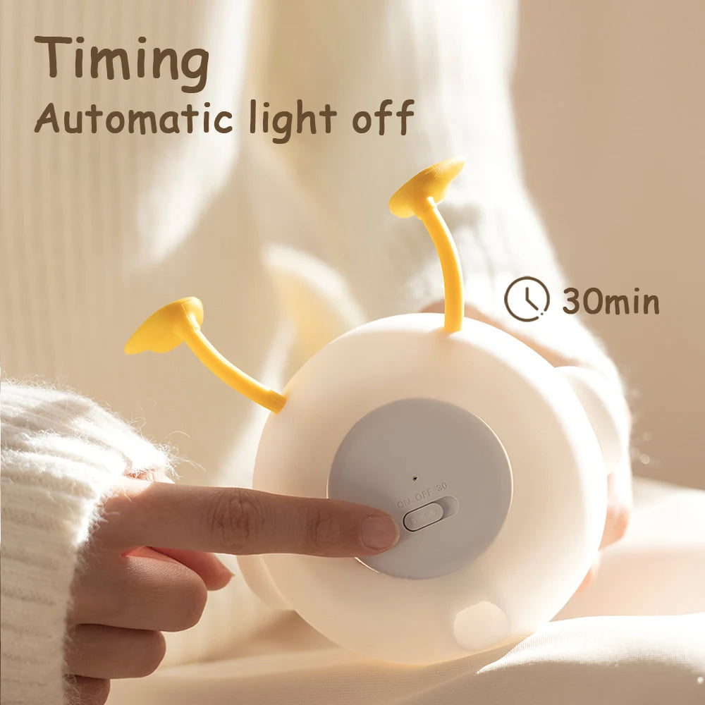 Cute Duck Sillicon Night Light Rechargeable