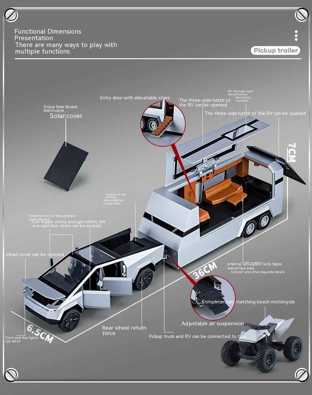 Tesla Cybertrunk 1:32 Premium Car Model