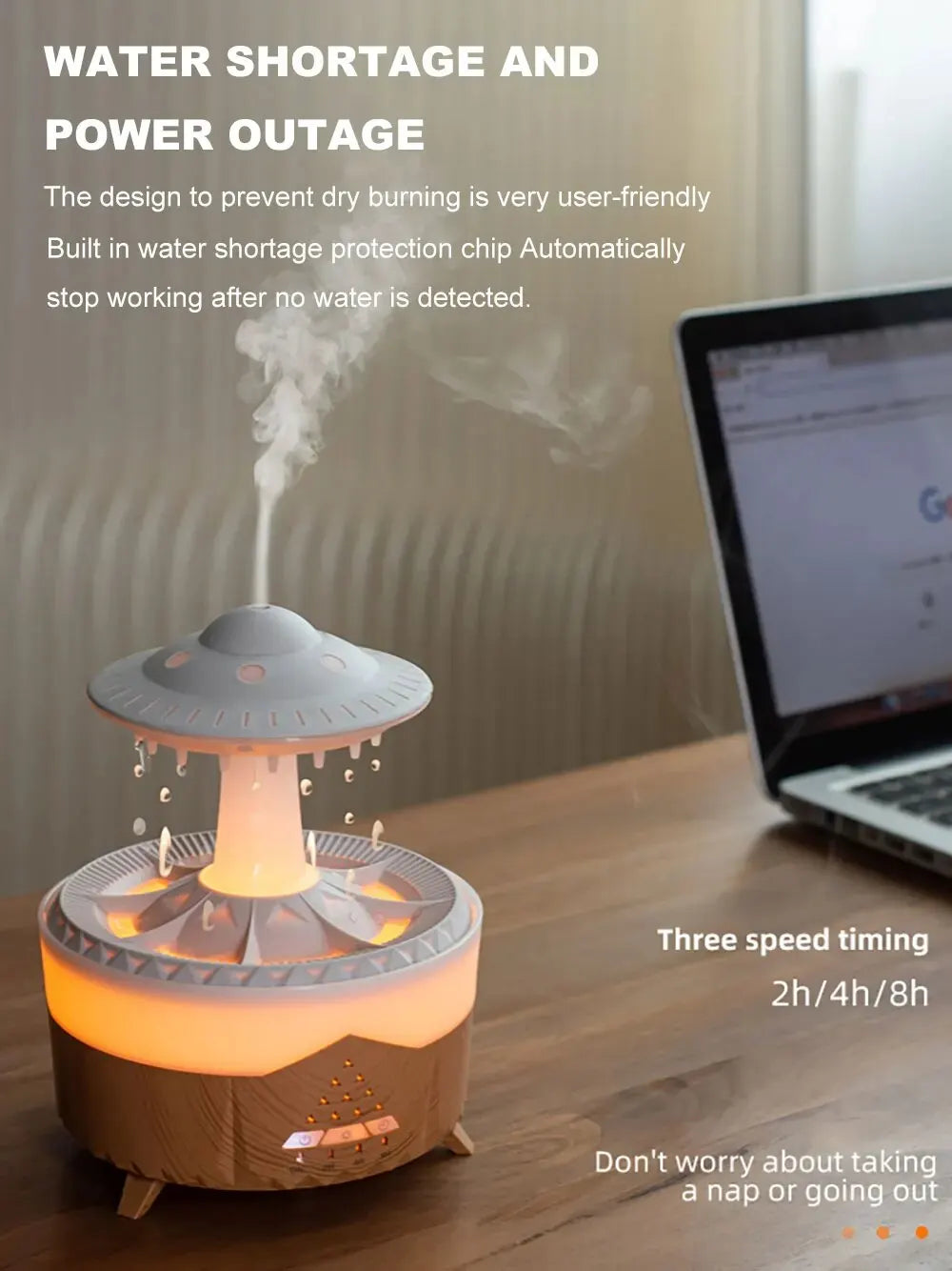 UFO Humidifier Aromatherapy Diffuser Lamp