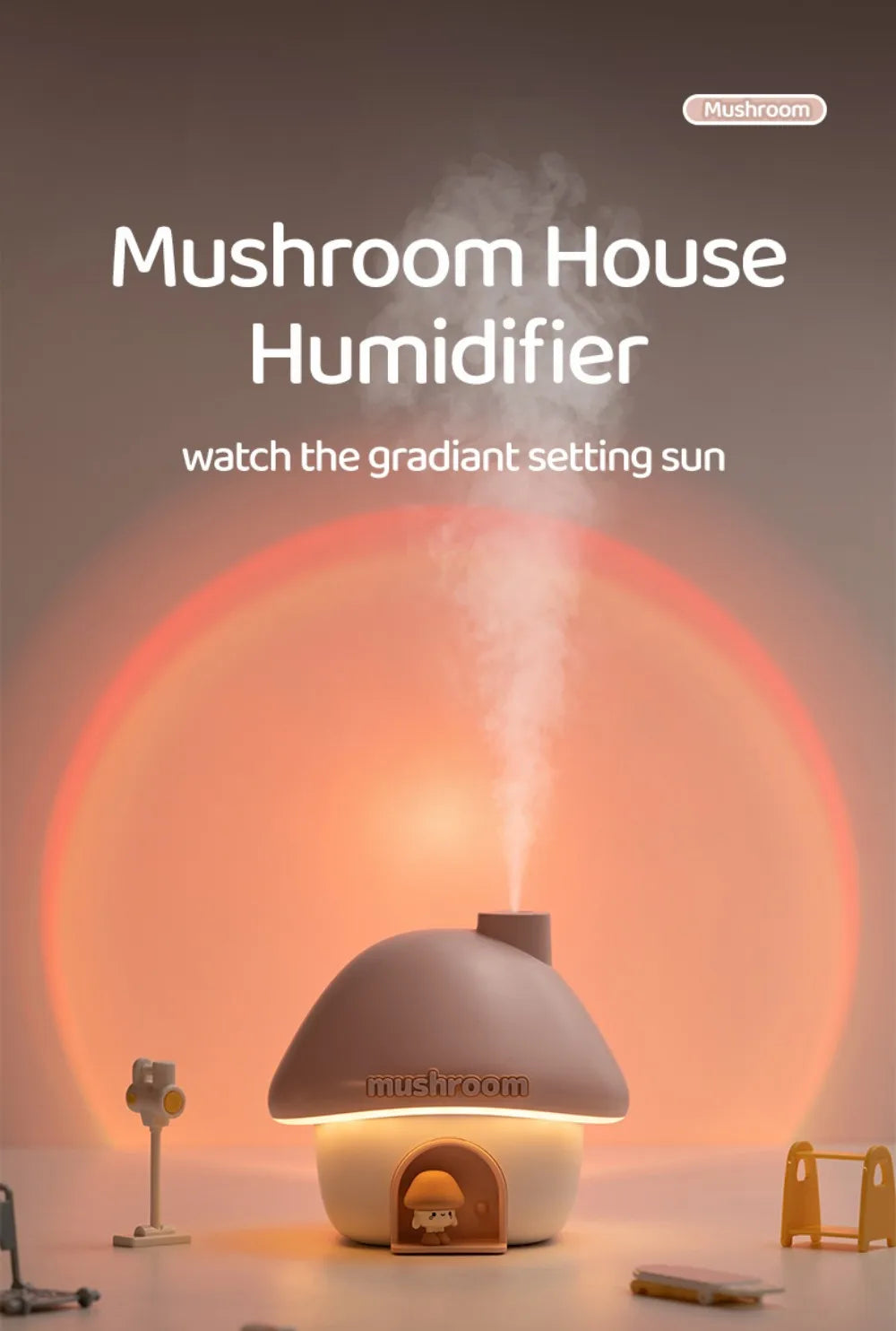 Mushroom Cute House Air Humidifier