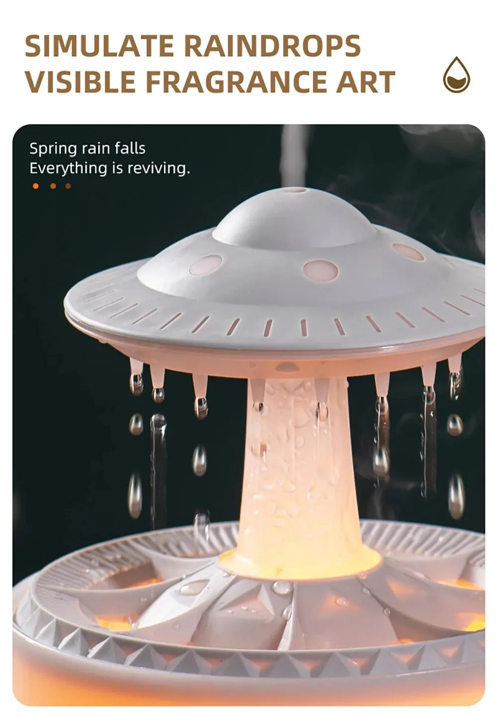 UFO Humidifier Aromatherapy Diffuser Lamp