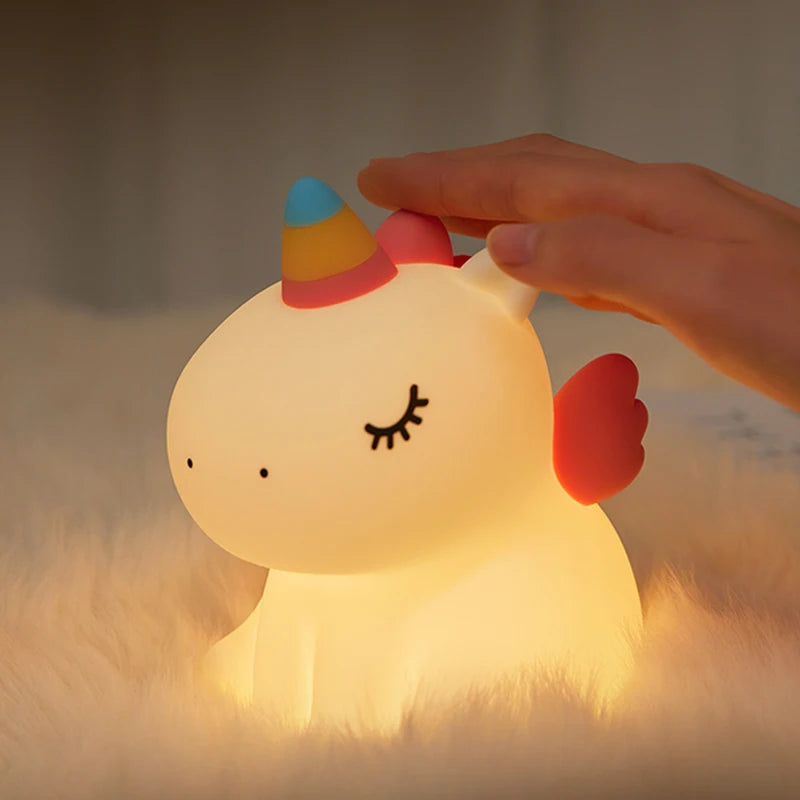 Unicorn Silicone Night Light Rechargeable