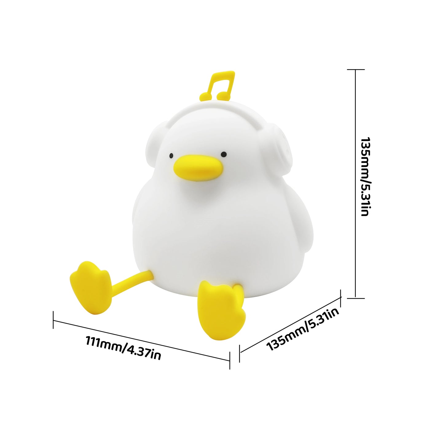 Cute Duck Sillicon Night Light Rechargeable