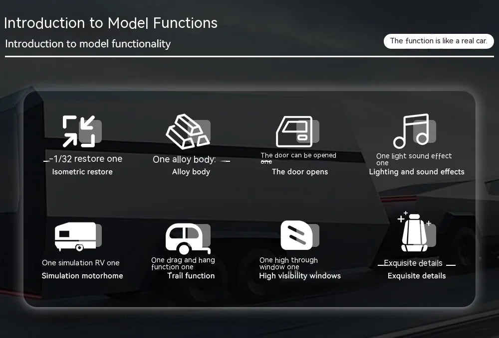 Tesla Cybertrunk 1:32 Premium Car Model