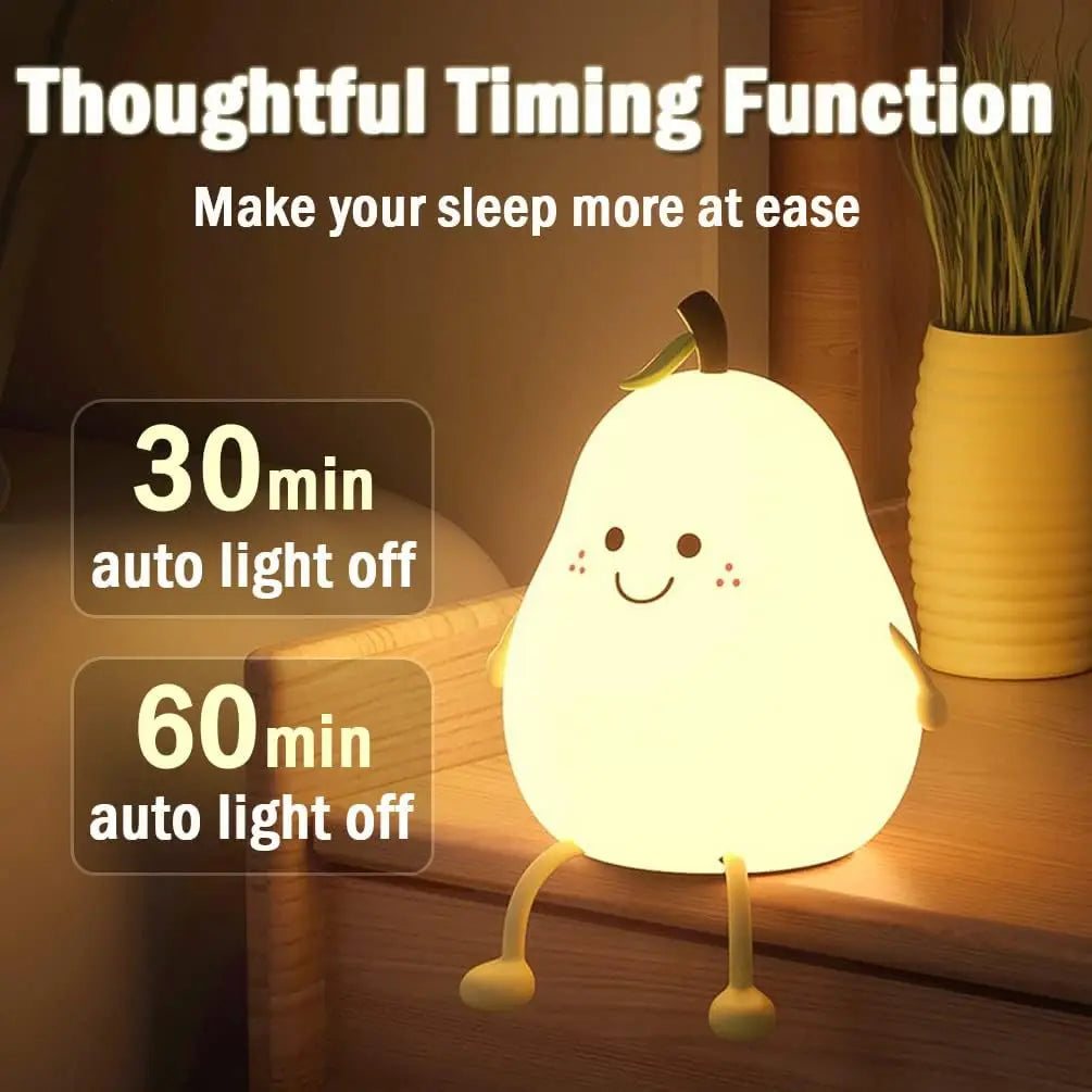 Cute Pear Night Light Rechargeable