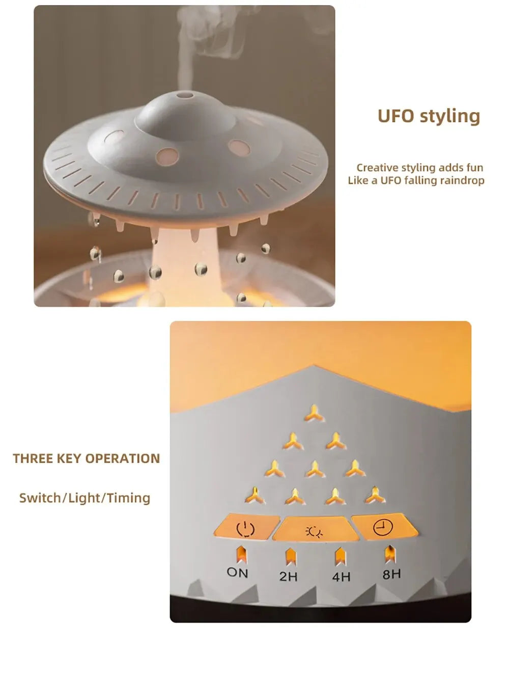 UFO Humidifier Aromatherapy Diffuser Lamp