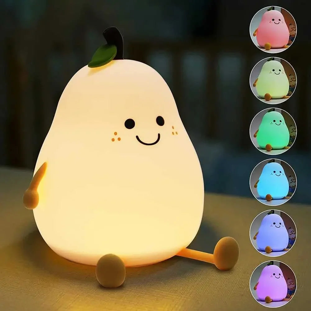 Cute Pear Night Light Rechargeable